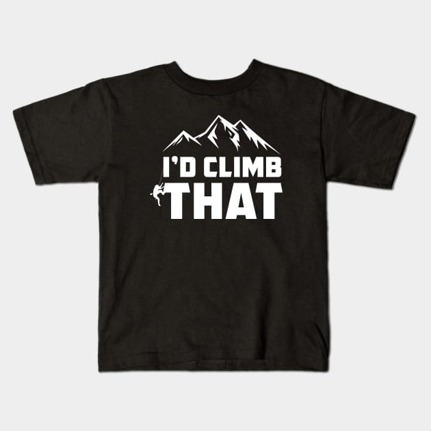 Mountain Climbing Kids T-Shirt by teesumi